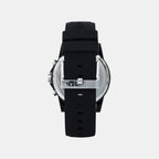 Outerbanks Men Quartz Black Dial Chronograph Silicone Watch AX1326
