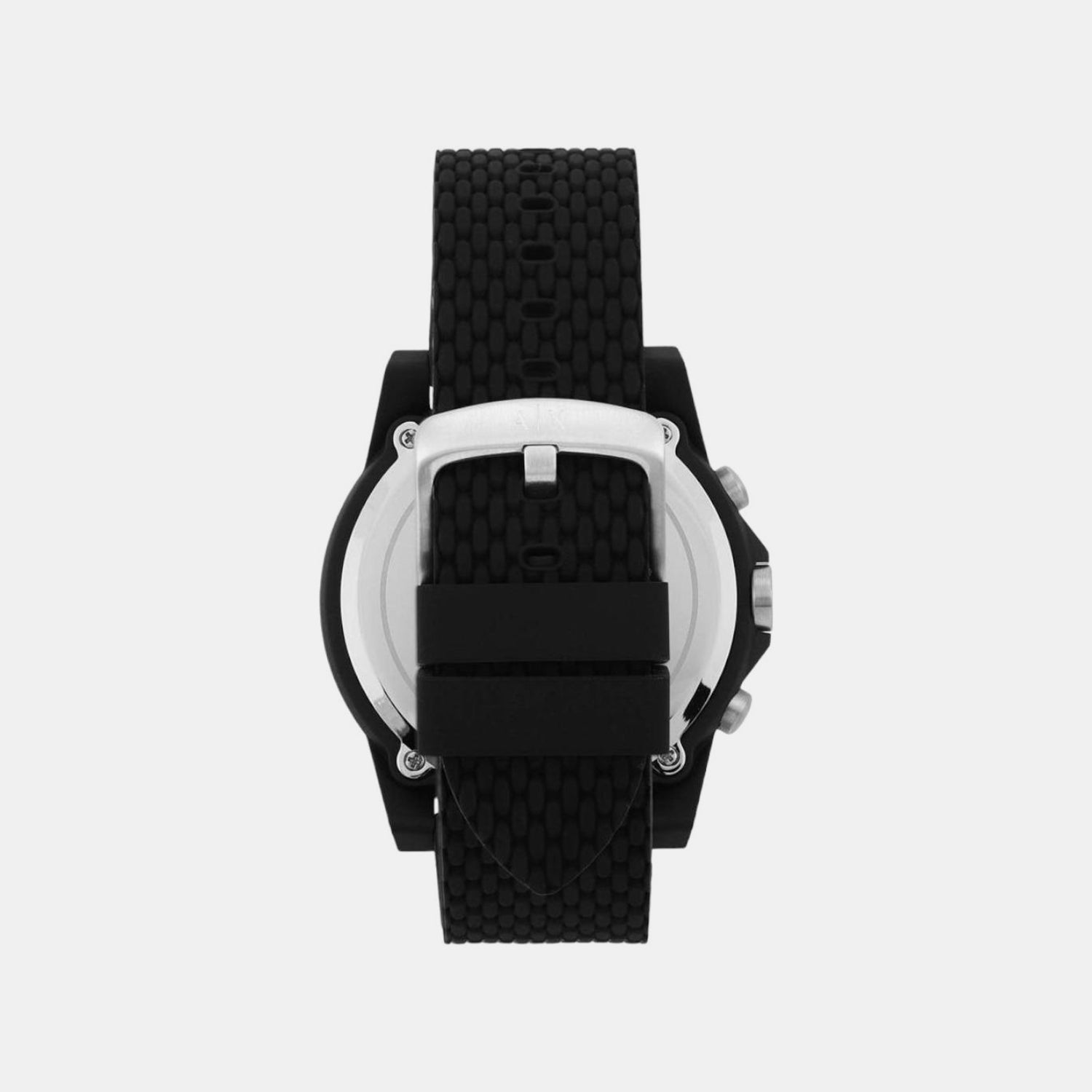 Outerbanks Men Quartz Black Dial Chronograph Silicone Watch AX1344