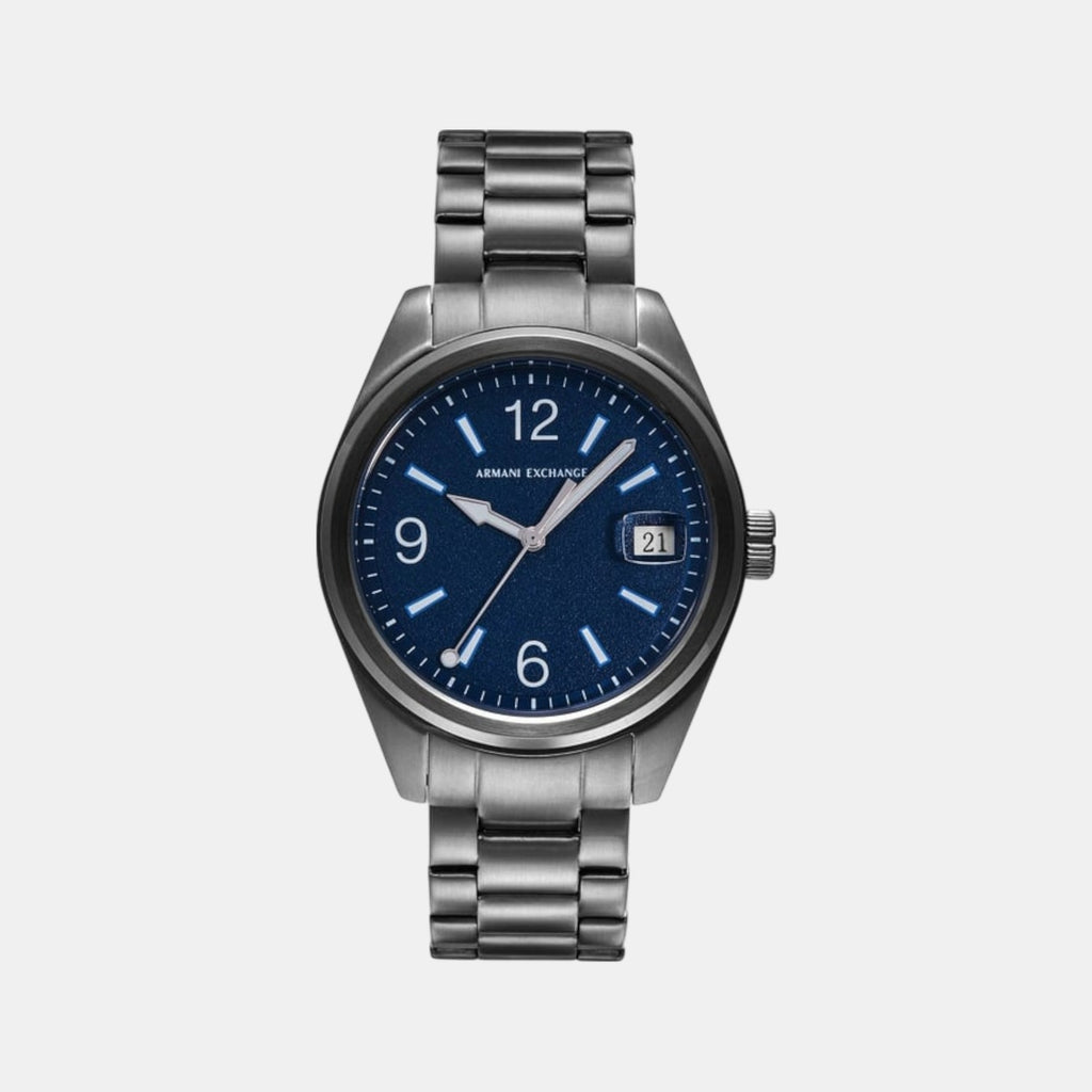 Na Men Quartz Blue Dial Analog Stainless Steel Watch AX1421