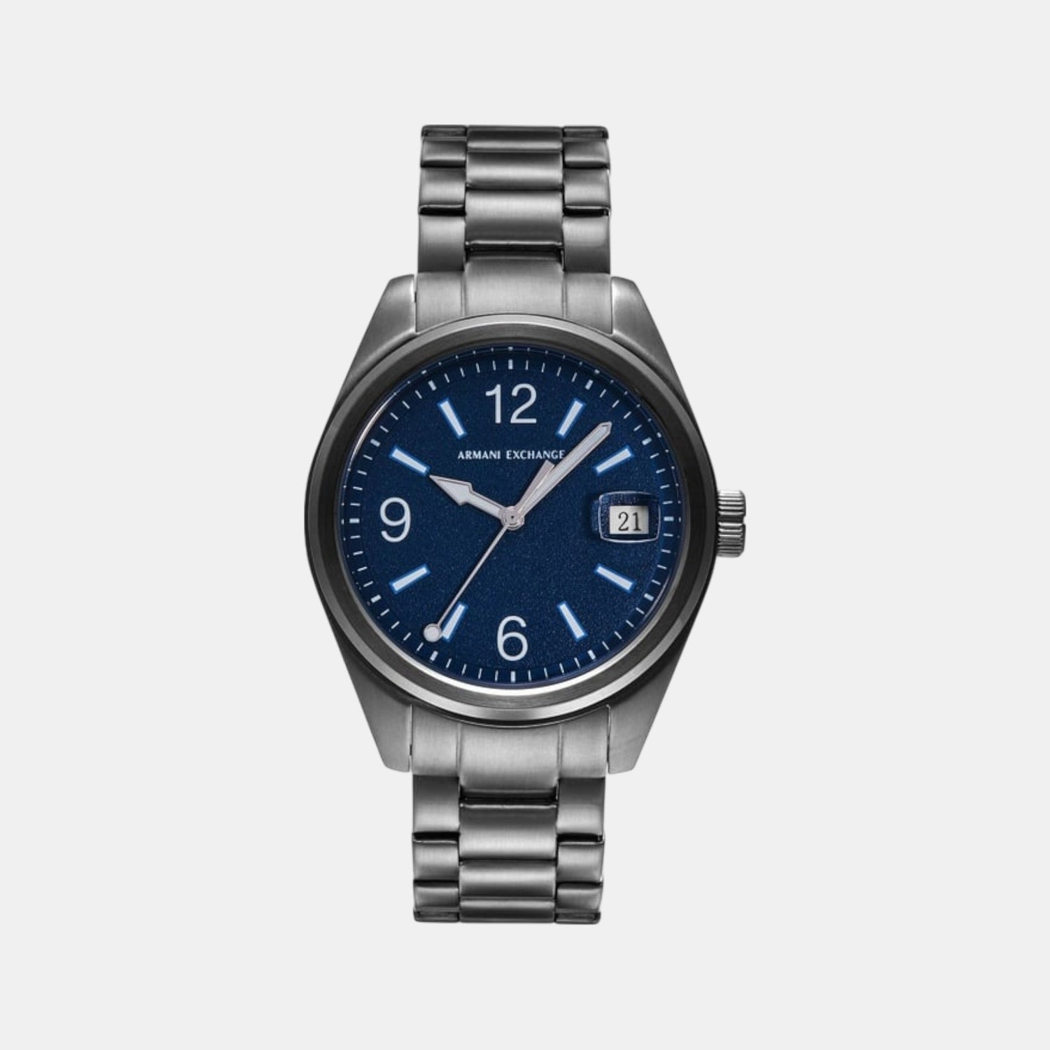 Na Men Quartz Blue Dial Analog Stainless Steel Watch AX1421