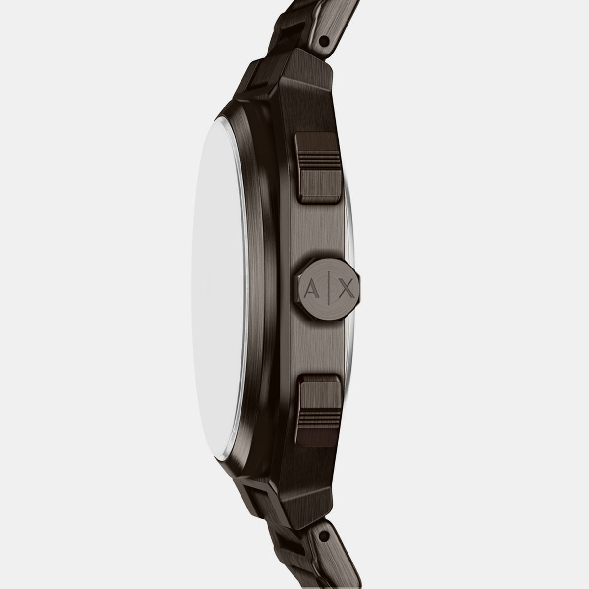 Men Quartz Black Dial Chronograph Stainless Steel Watch AX1479