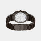 Men Quartz Black Dial Chronograph Stainless Steel Watch AX1479