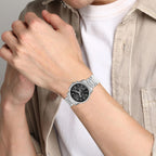 Banks Men Quartz Black Dial Chronograph Stainless Steel Watch AX1720