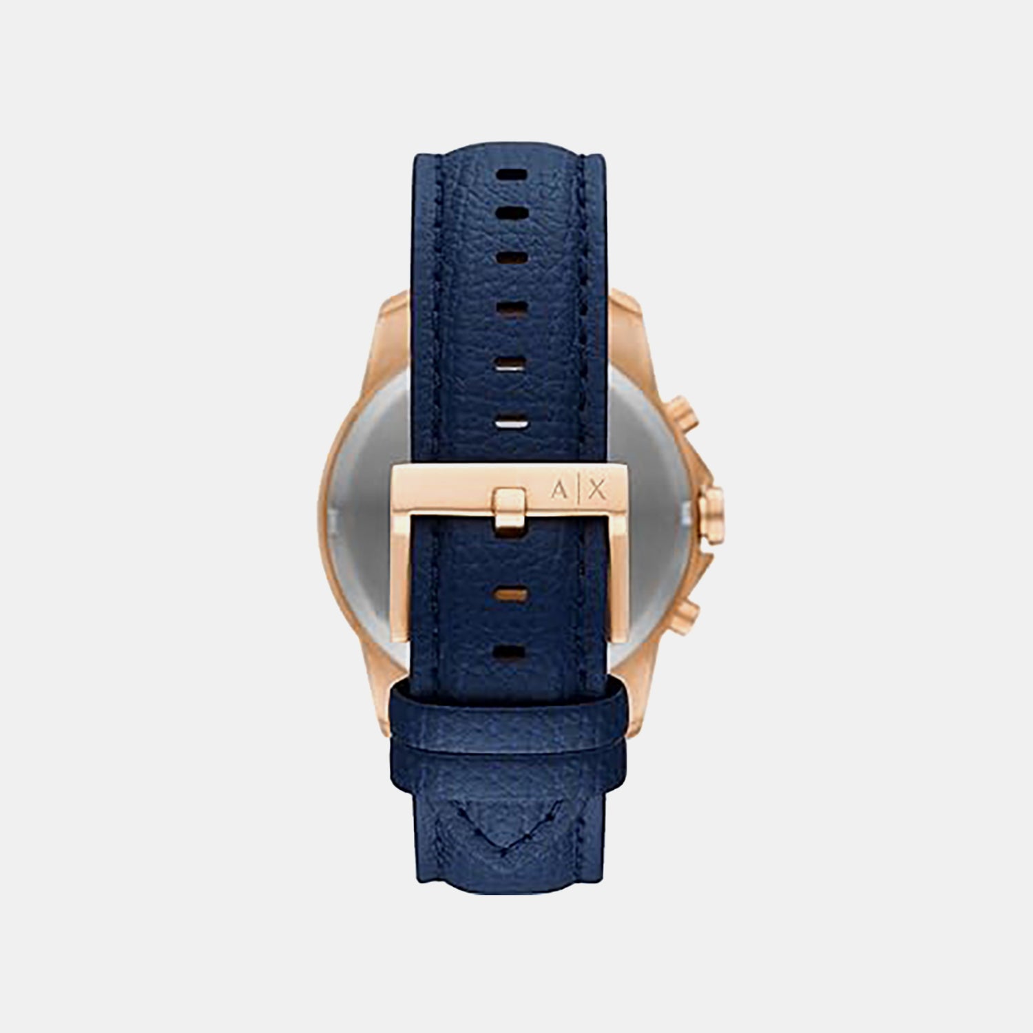 Banks Men Quartz Blue Dial Chronograph Leather Watch AX1723