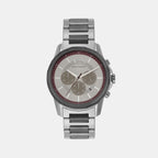 Armani Exchange Round Silver Chronograph watch