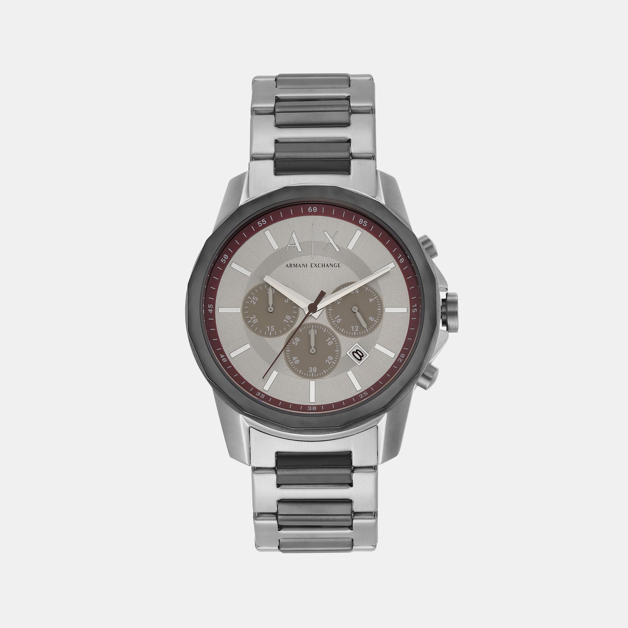 Armani Exchange Round Silver Chronograph watch