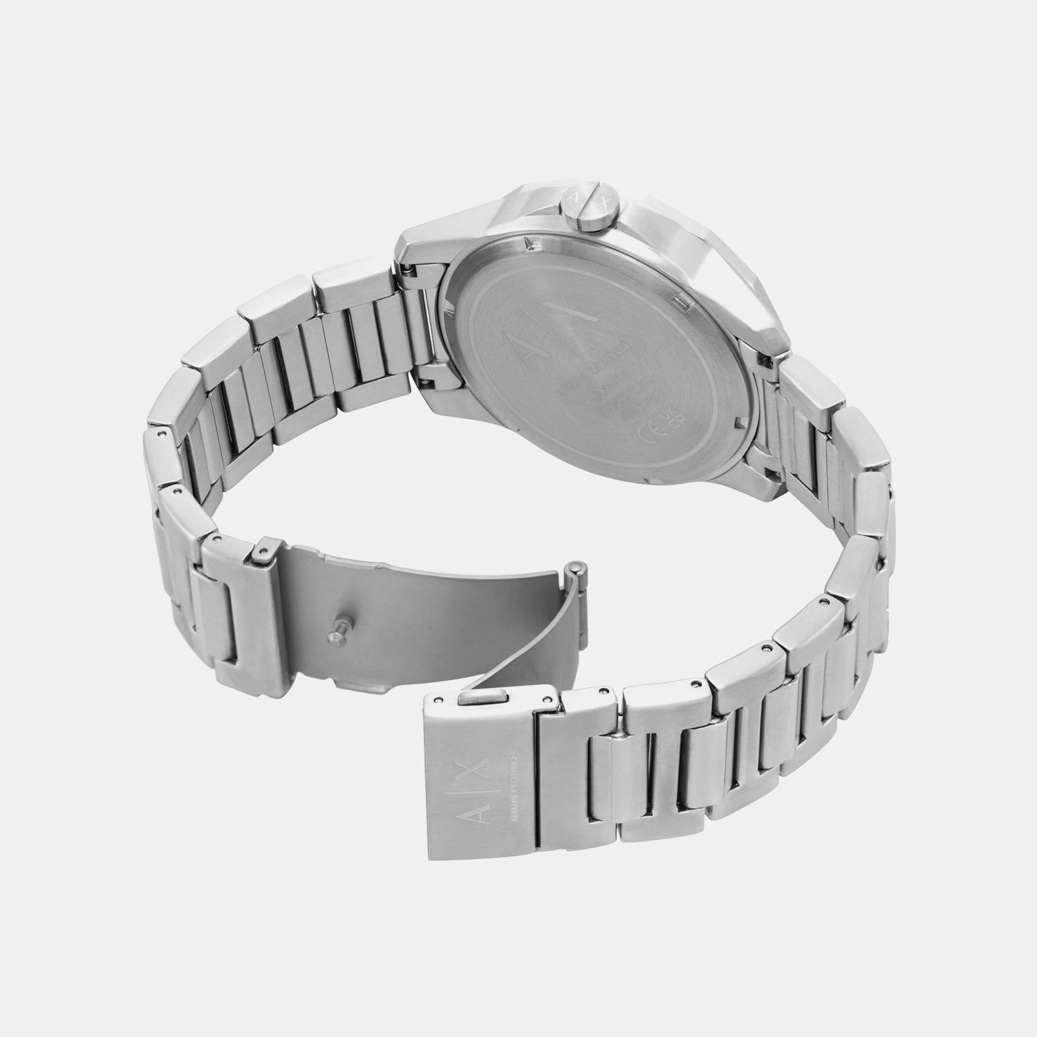 Banks Men Quartz Grey Dial Analog Stainless Steel Watch AX1764