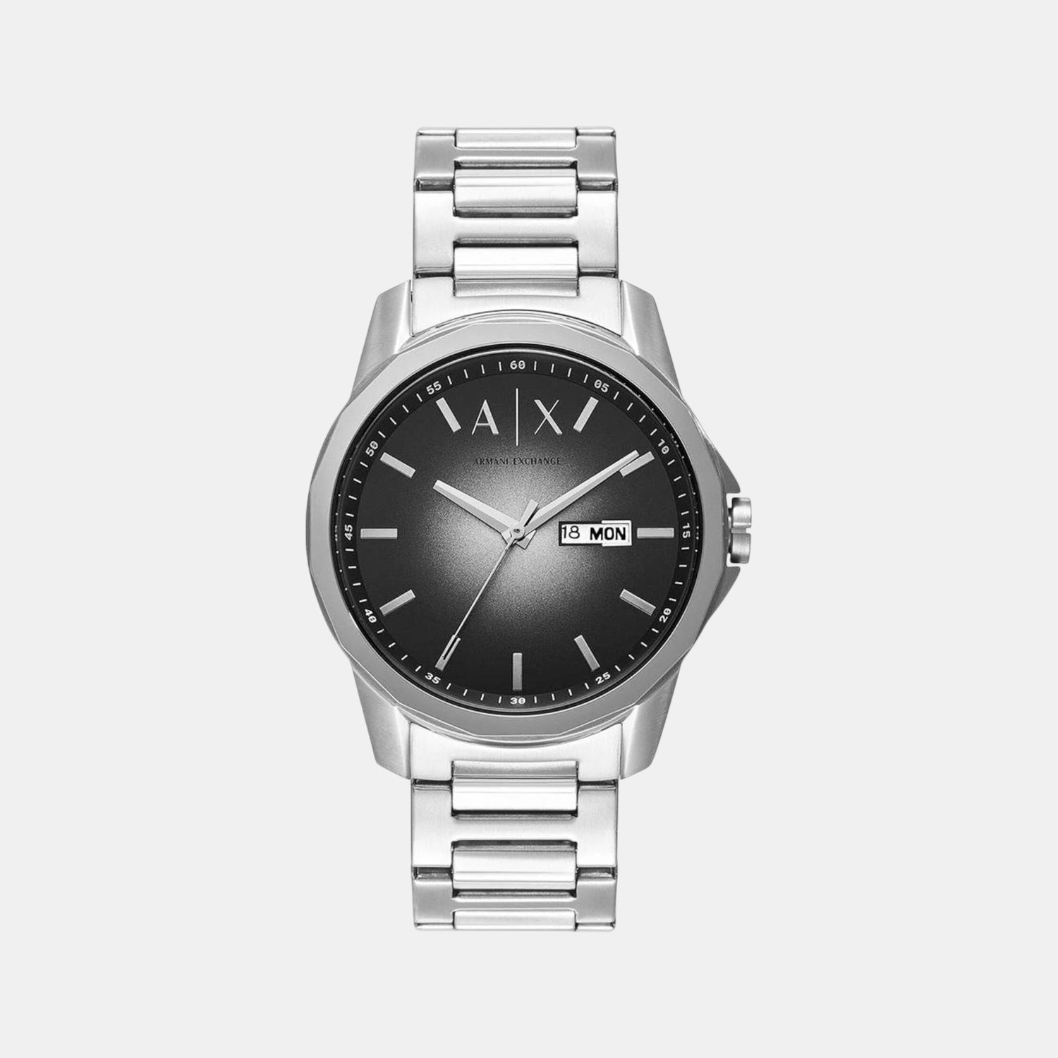 Banks Men Quartz Grey Dial Analog Stainless Steel Watch AX1764