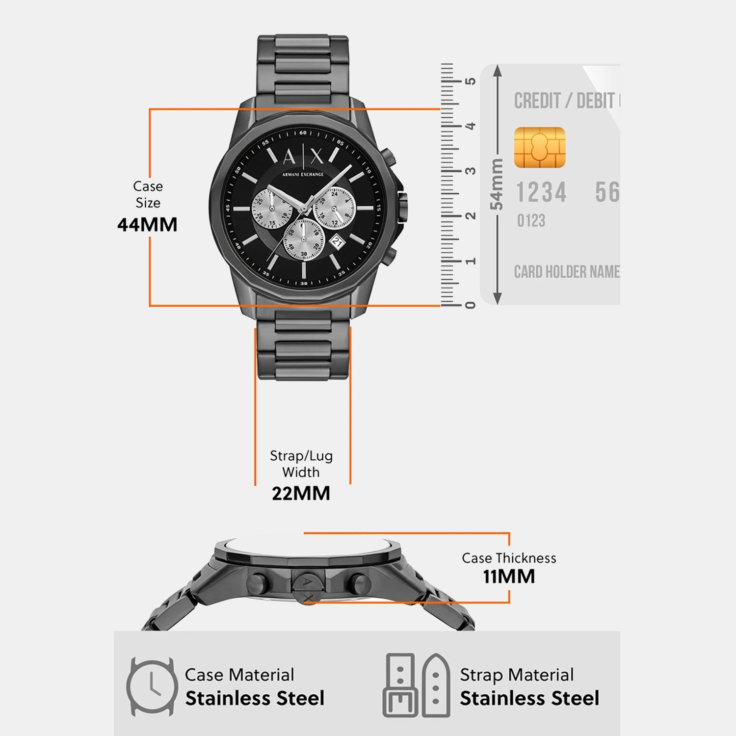 Armani Exchange Round Quartz Chronograph Men watch