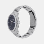 Men Quartz Blue Dial Analog Stainless Steel Watch AX1767