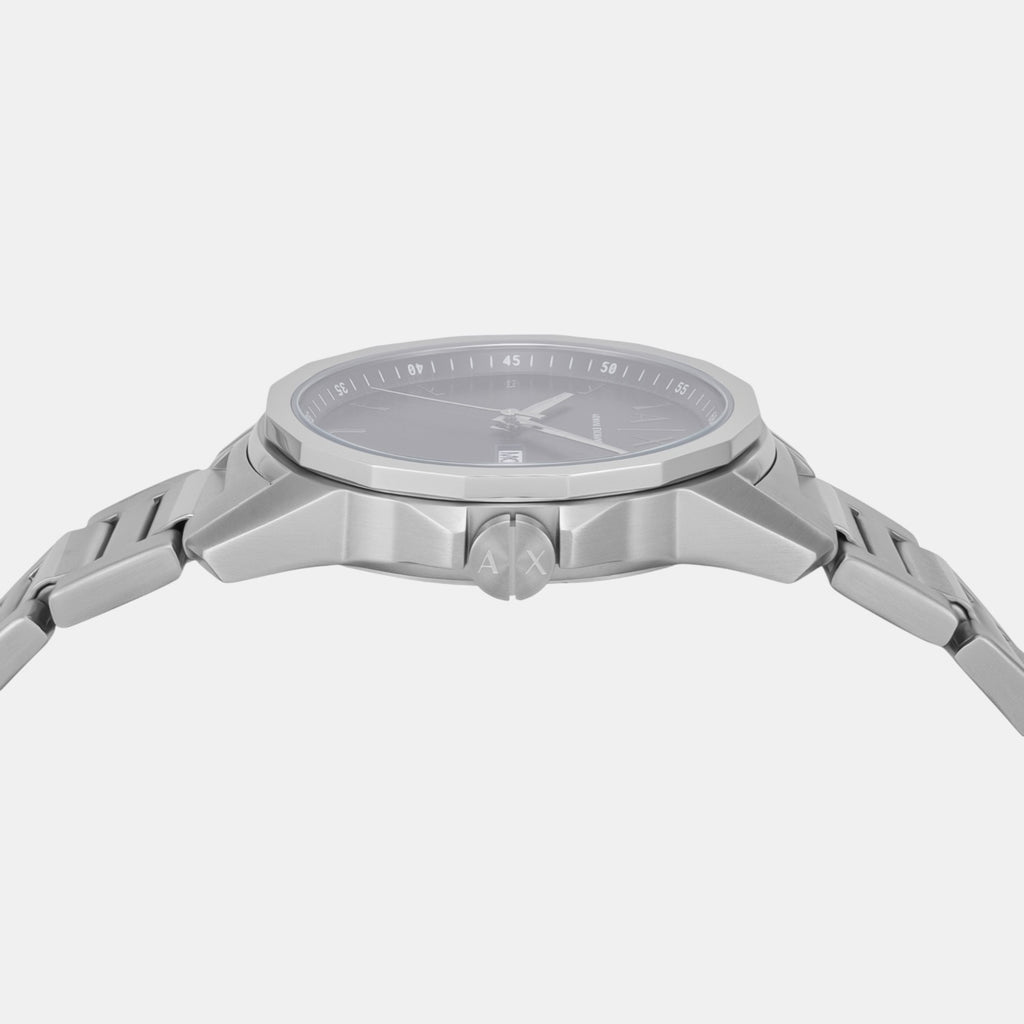 Men Quartz Blue Dial Analog Stainless Steel Watch AX1767