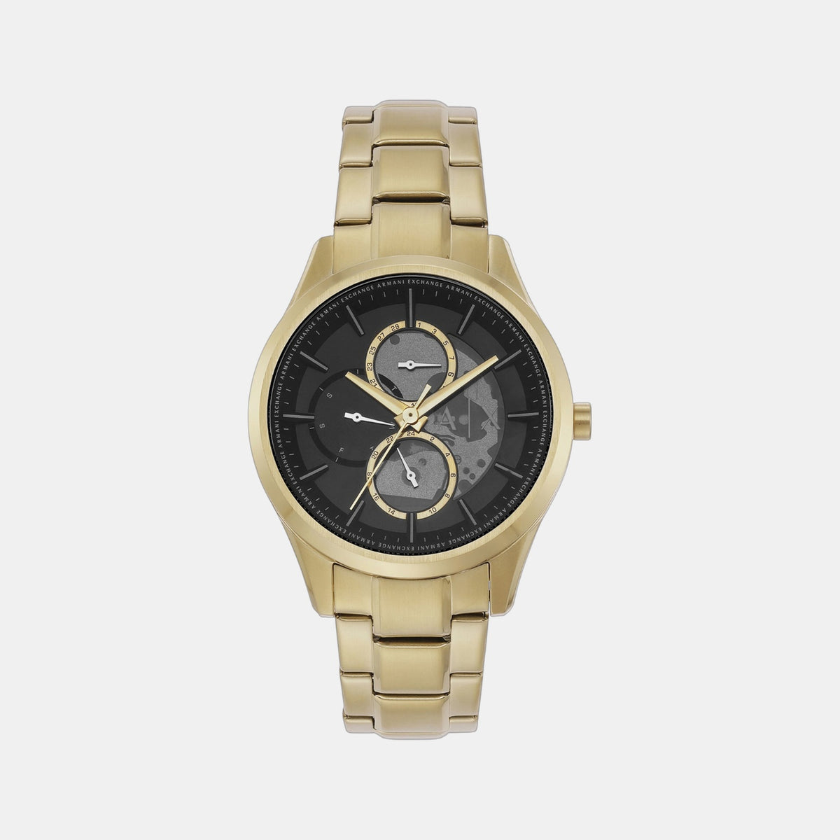 Dante Men Quartz Black Dial Chronograph Stainless Steel Watch AX1875