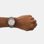 Dante Men Quartz Brown Dial Multi-Function Stainless Steel Watch AX1880