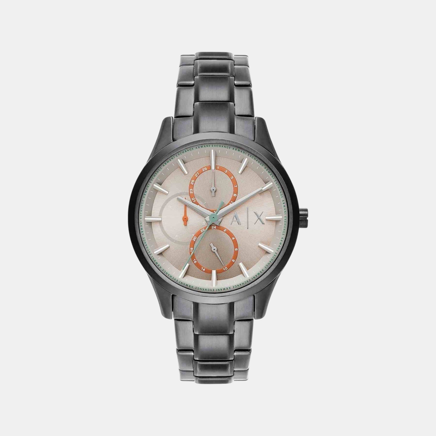 Dante Men Quartz Brown Dial Multi-Function Stainless Steel Watch AX1880