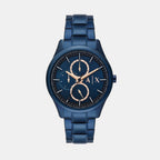 Dante Men Quartz Blue Dial Multi-Function Stainless Steel Watch AX1881
