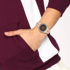 Dante Men Quartz Black Dial Multi-Function Stainless Steel Watch AX1882