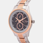 Dante Men Quartz Black Dial Multi-Function Stainless Steel Watch AX1882