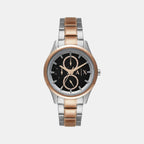 Dante Men Quartz Black Dial Multi-Function Stainless Steel Watch AX1882