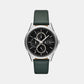Na Men Quartz Black Dial Chronograph Leather Watch AX1883