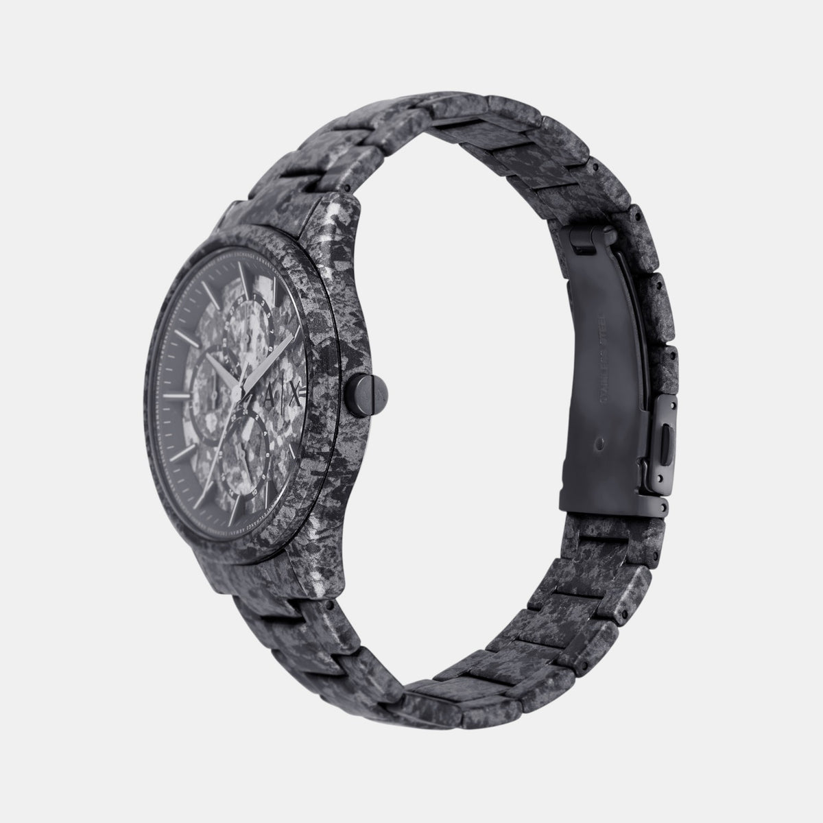 Men Quartz Grey Dial Chronograph Stainless Steel Watch AX1885