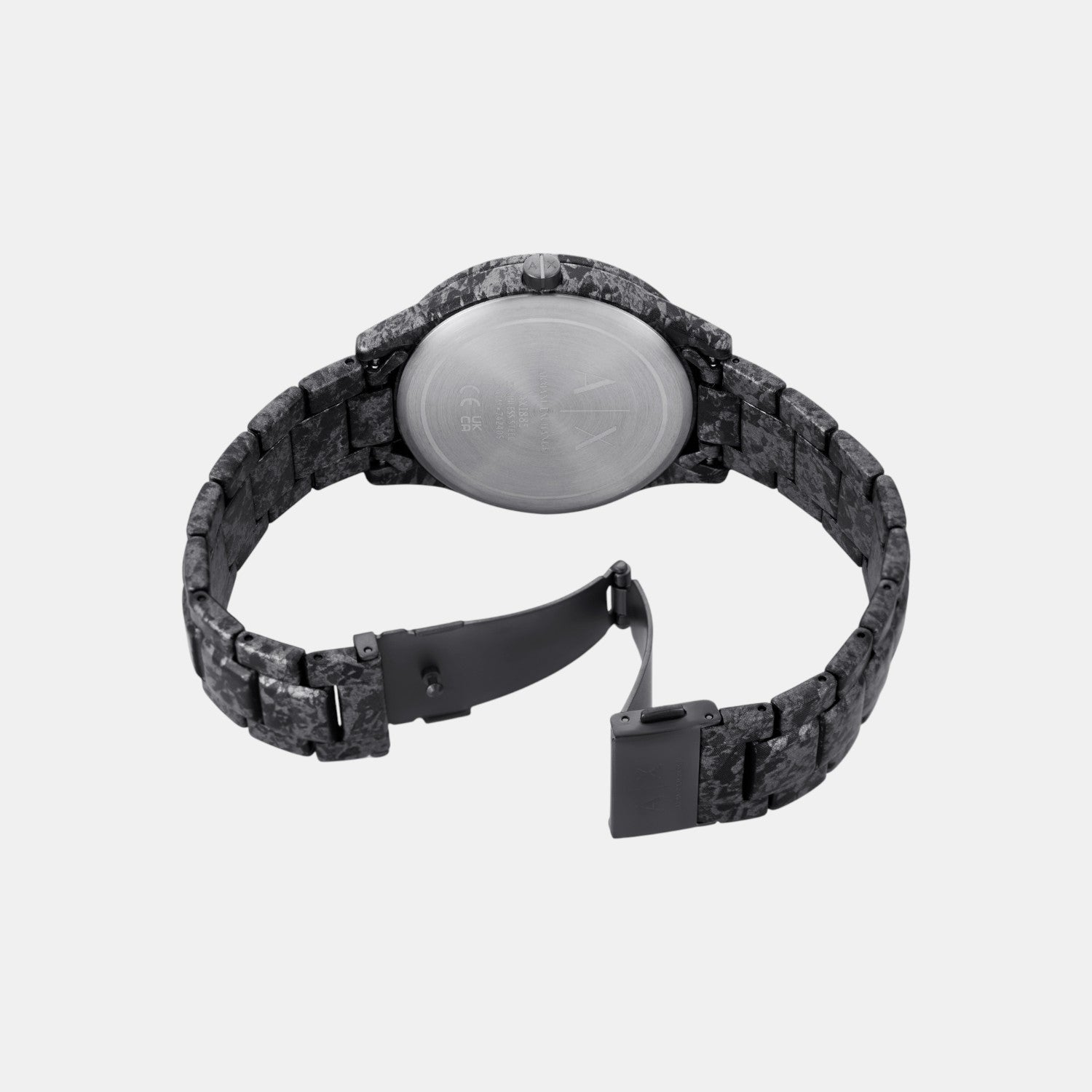 Men Quartz Grey Dial Multi-Function Stainless Steel Watch AX1885