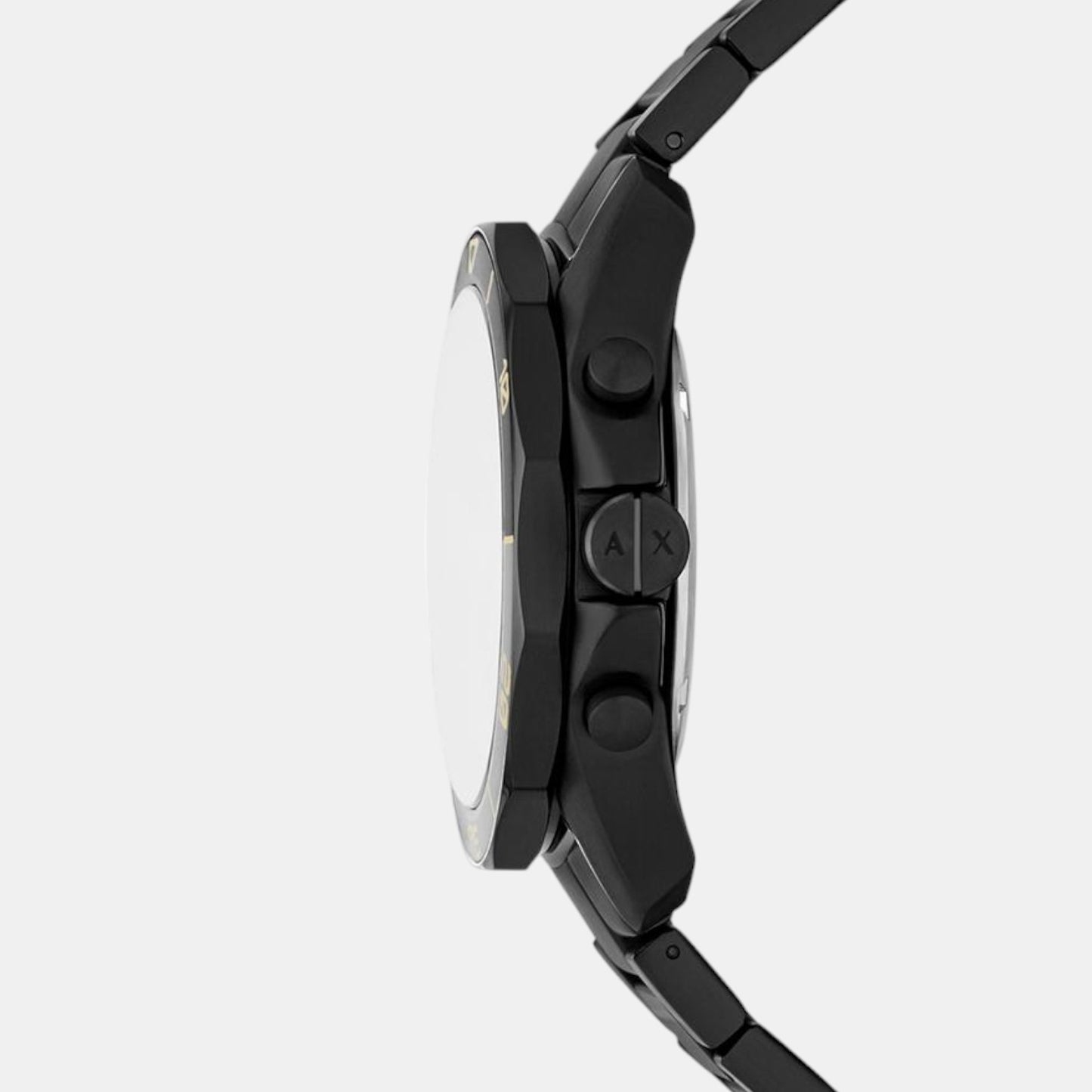 Na Men Quartz Black Dial Chronograph Stainless Steel Watch AX1963