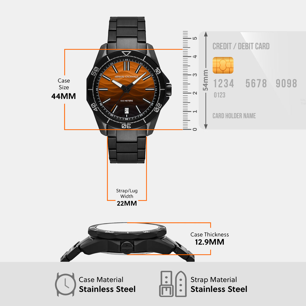 Armani Exchange Round Quartz Analog Men watch