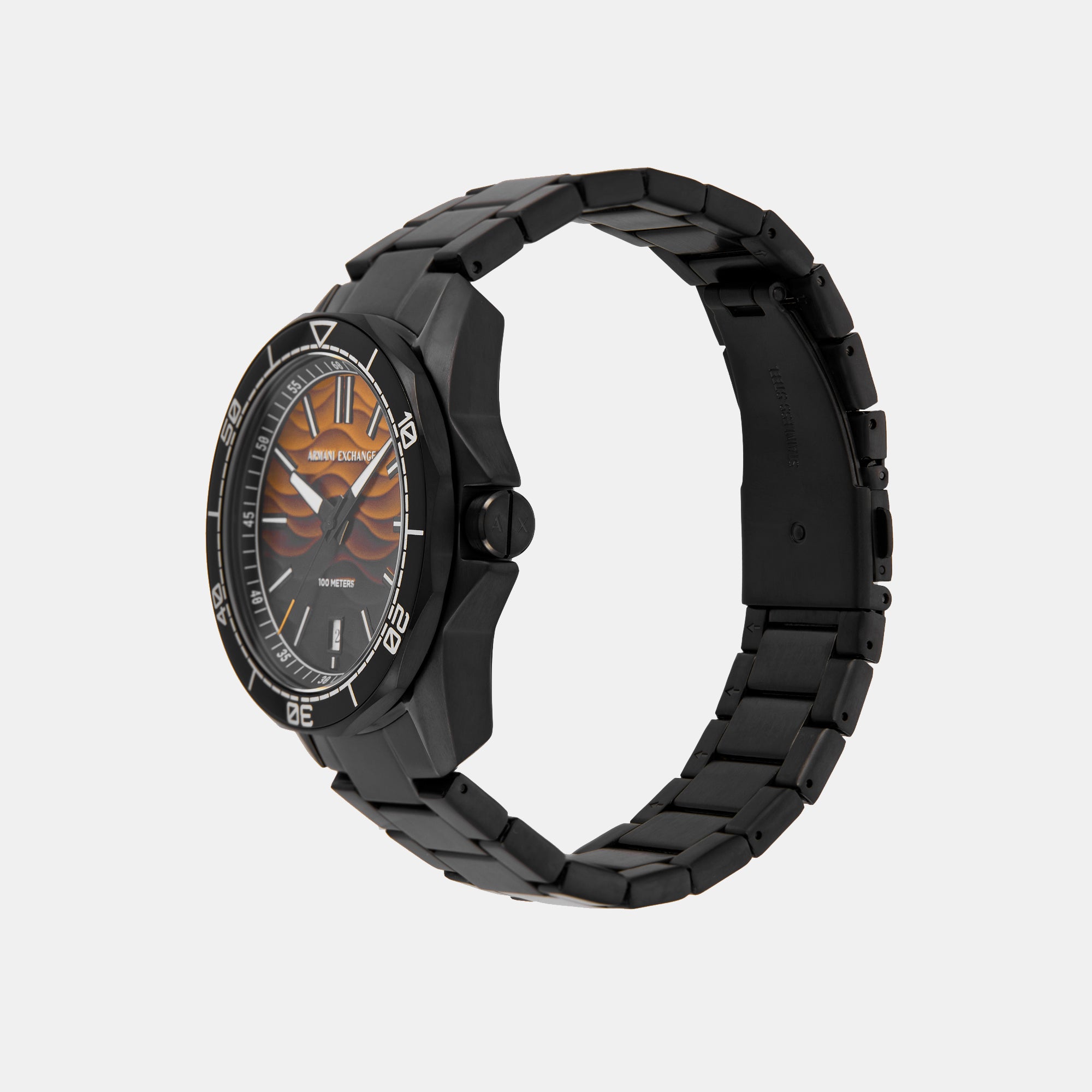 Armani Exchange Men Round Brown watch