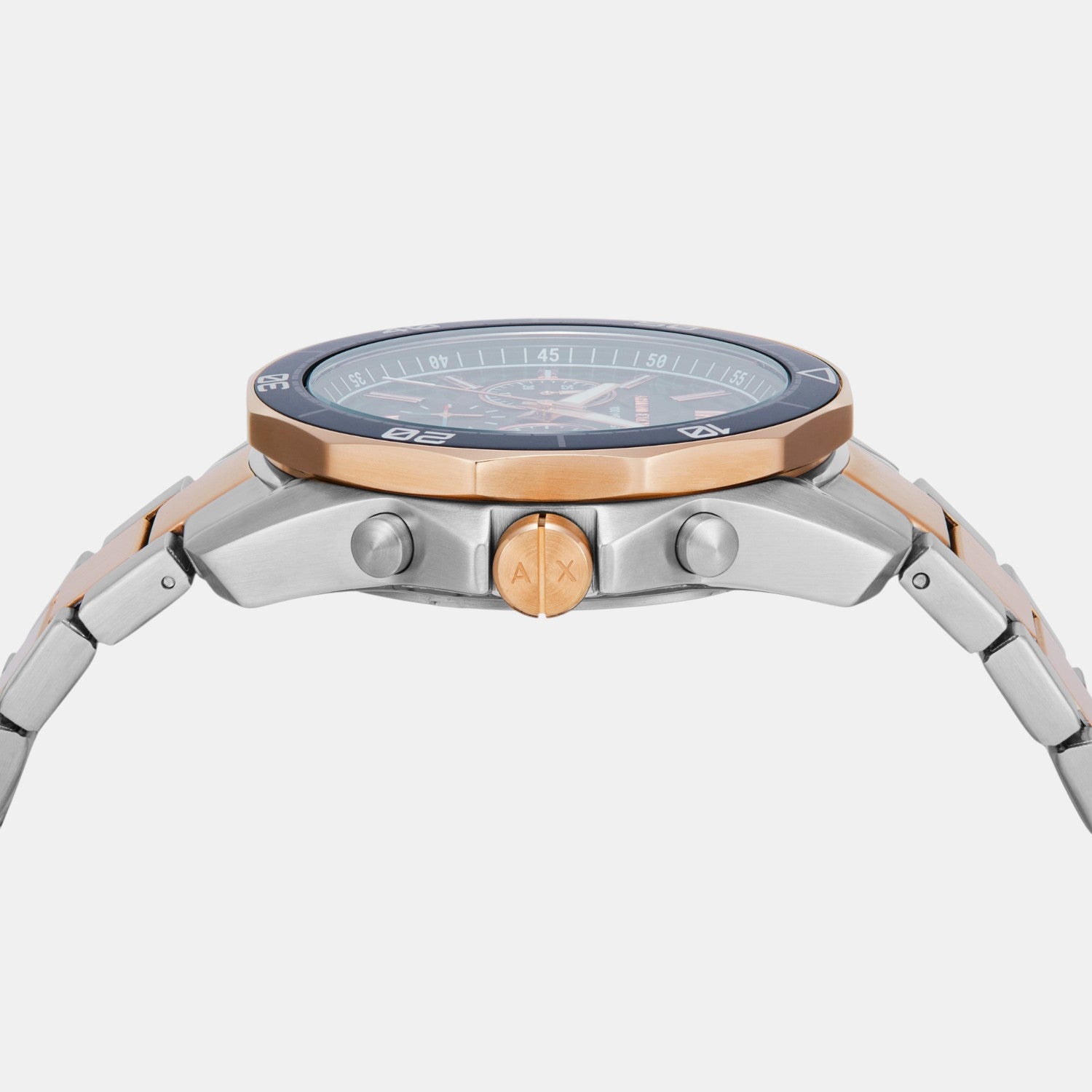 Men Quartz Blue Dial Chronograph Stainless Steel Watch AX1965