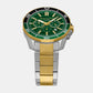 Men Quartz Green Dial Chronograph Stainless Steel Watch AX1966
