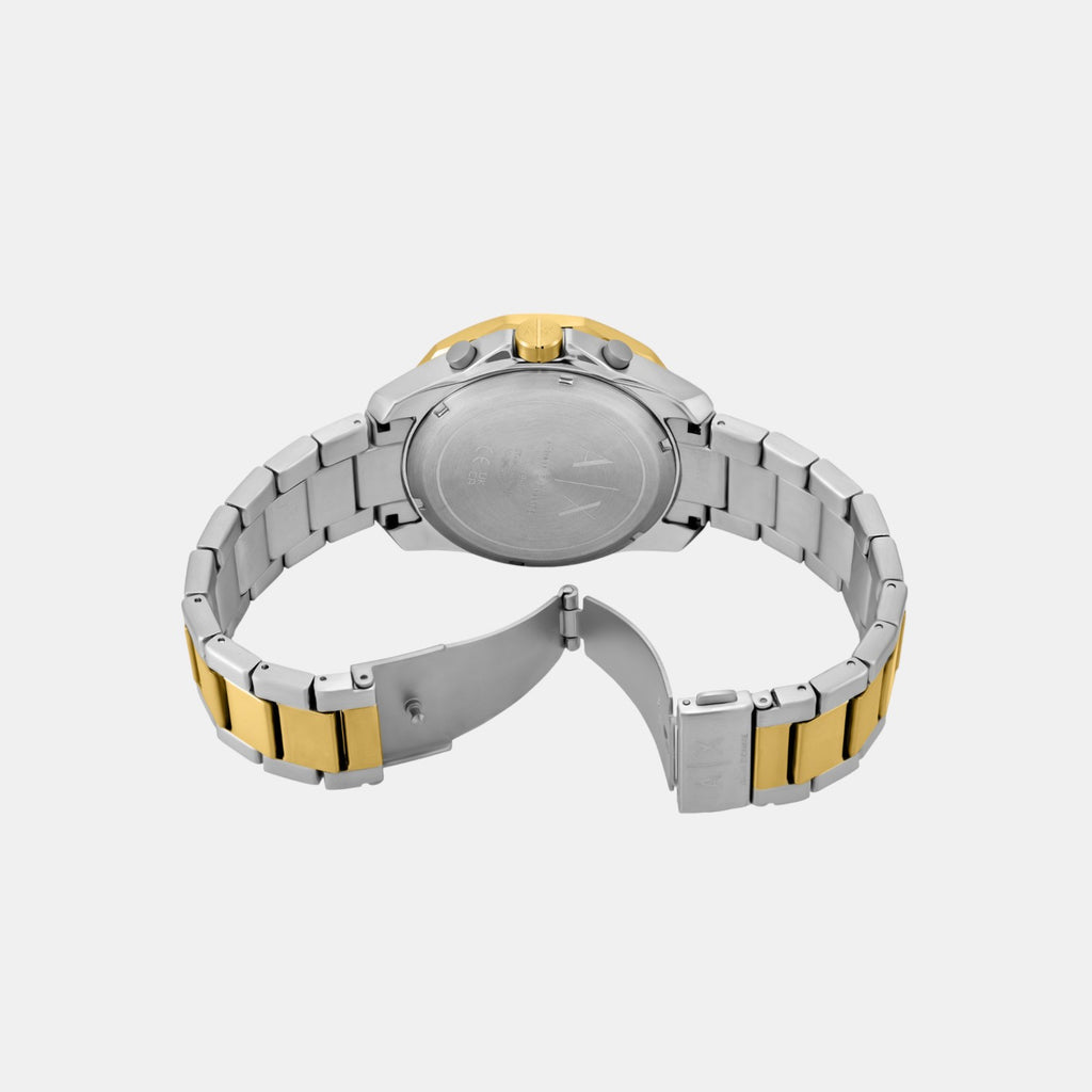 Men Quartz Green Dial Chronograph Stainless Steel Watch AX1966