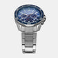 Men Quartz Blue Dial Chronograph Stainless Steel Watch AX1967