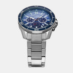 Men Quartz Blue Dial Chronograph Stainless Steel Watch AX1967