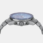 Men Quartz Blue Dial Chronograph Stainless Steel Watch AX1967