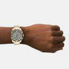 Men Quartz Grey Dial Chronograph Stainless Steel Watch AX1970