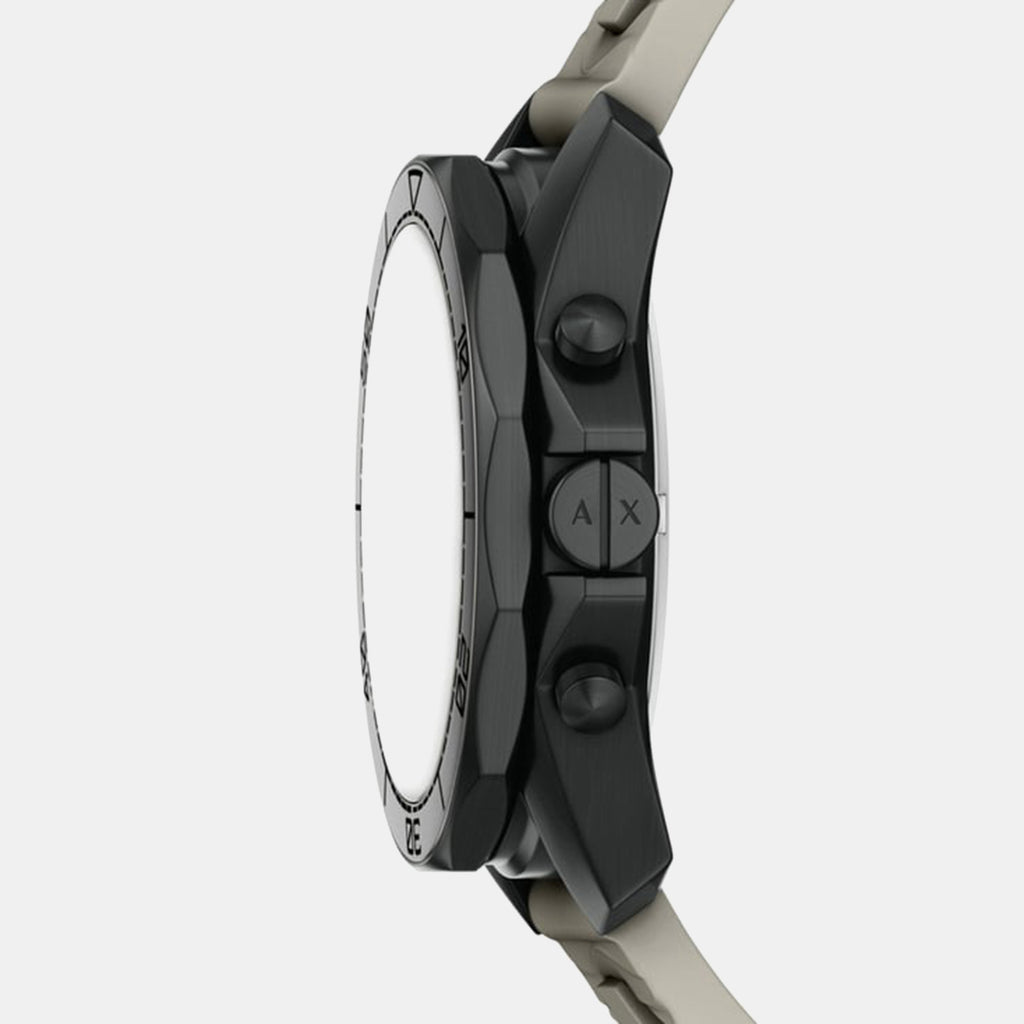 Men Quartz Grey Dial Chronograph Silicone Watch AX1971