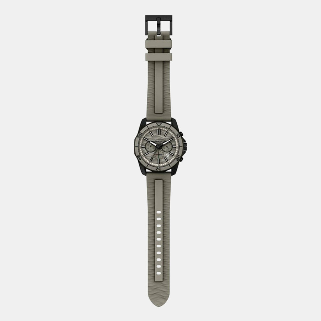 Men Quartz Grey Dial Chronograph Silicone Watch AX1971