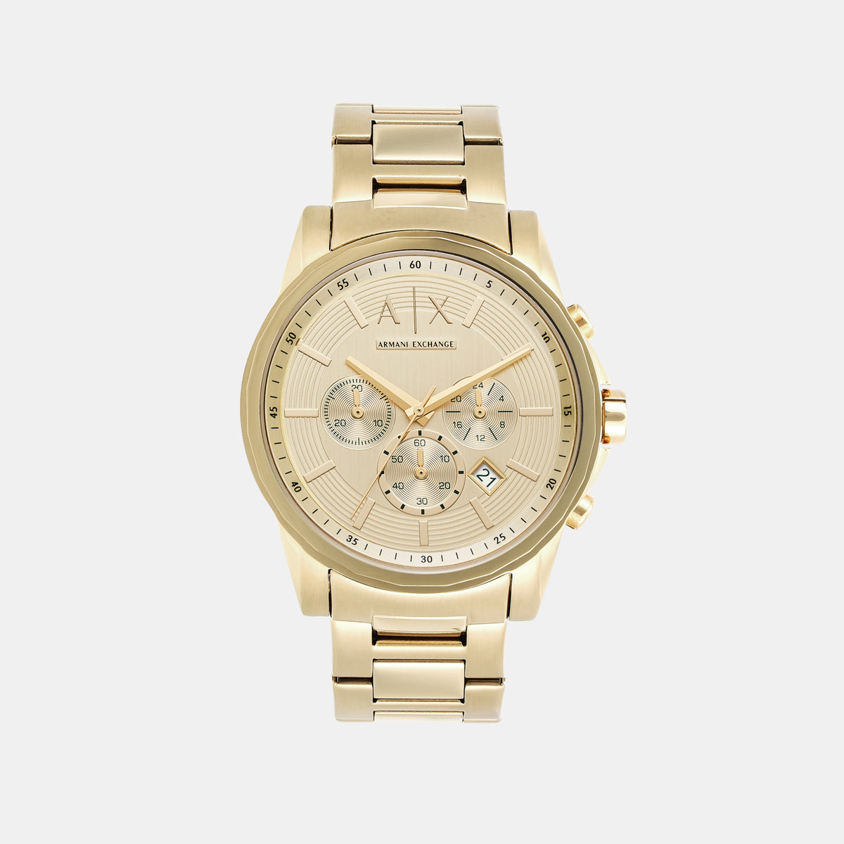 Armani Exchange Round Gold Chronograph watch