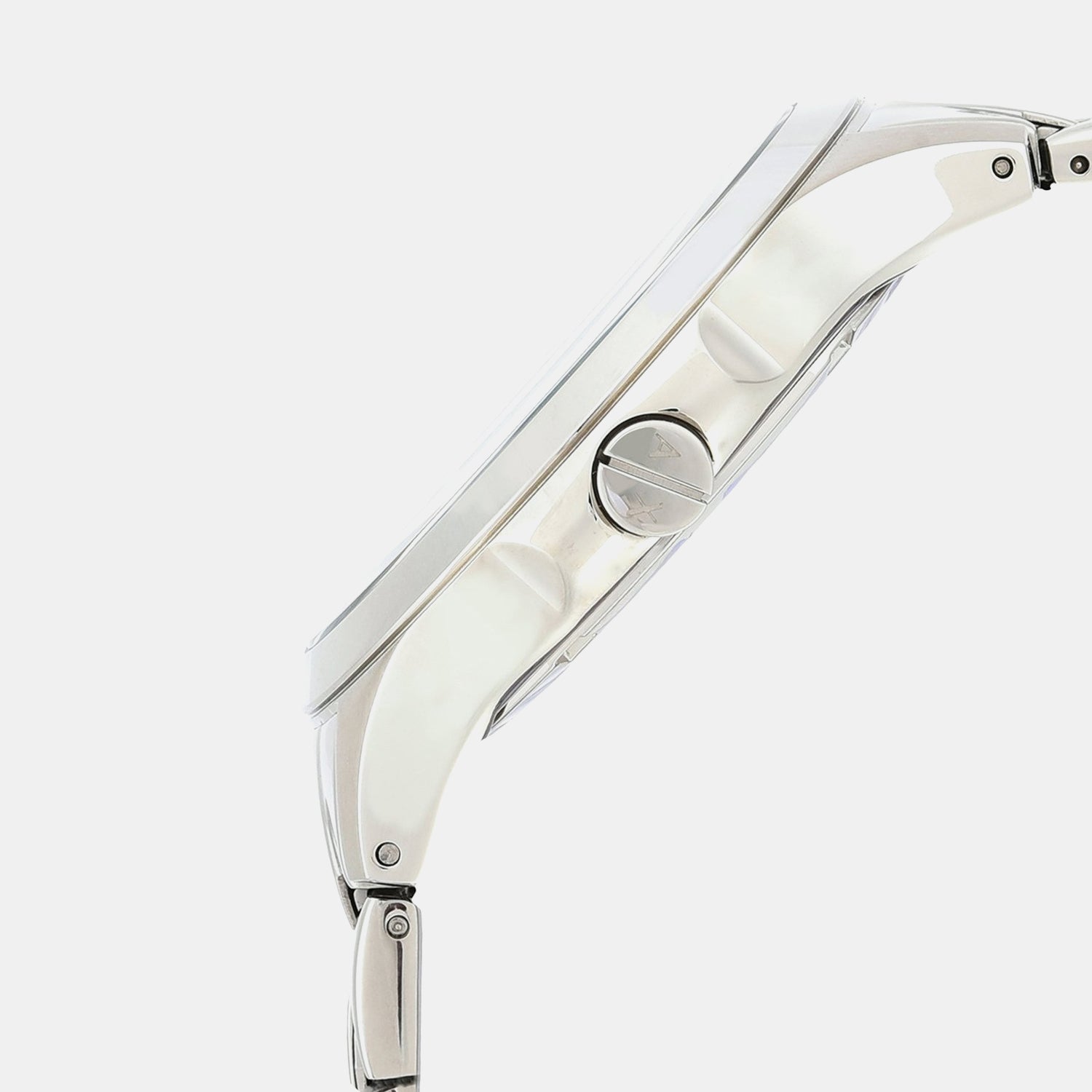 Hampton Men Quartz Black Dial Analog Stainless Steel Watch AX2103