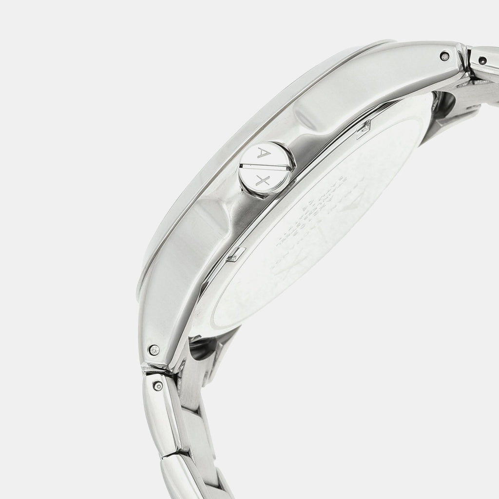 Hampton Men Quartz Black Dial Analog Stainless Steel Watch AX2103