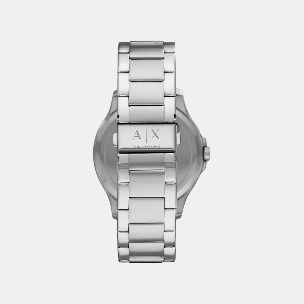 Hampton Men Quartz Black Dial Analog Stainless Steel Watch AX2103