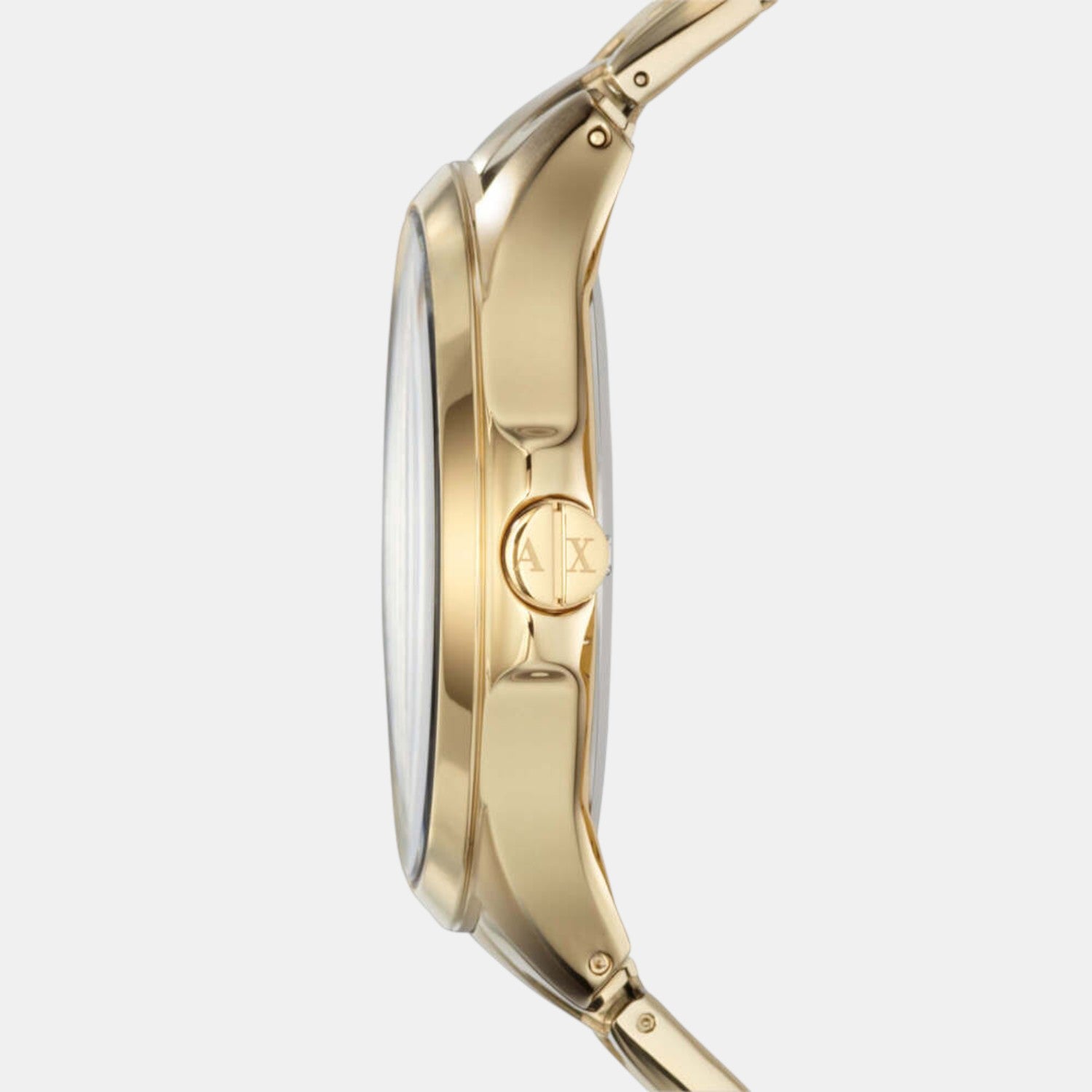 Men Quartz Black Dial Analog Stainless Steel Watch AX2122