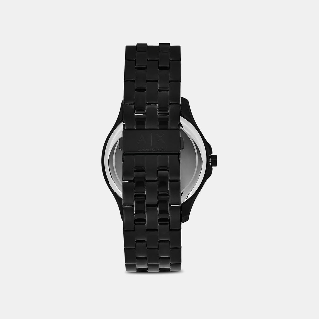 Hampton Men Quartz Black Dial Analog Stainless Steel Watch AX2144