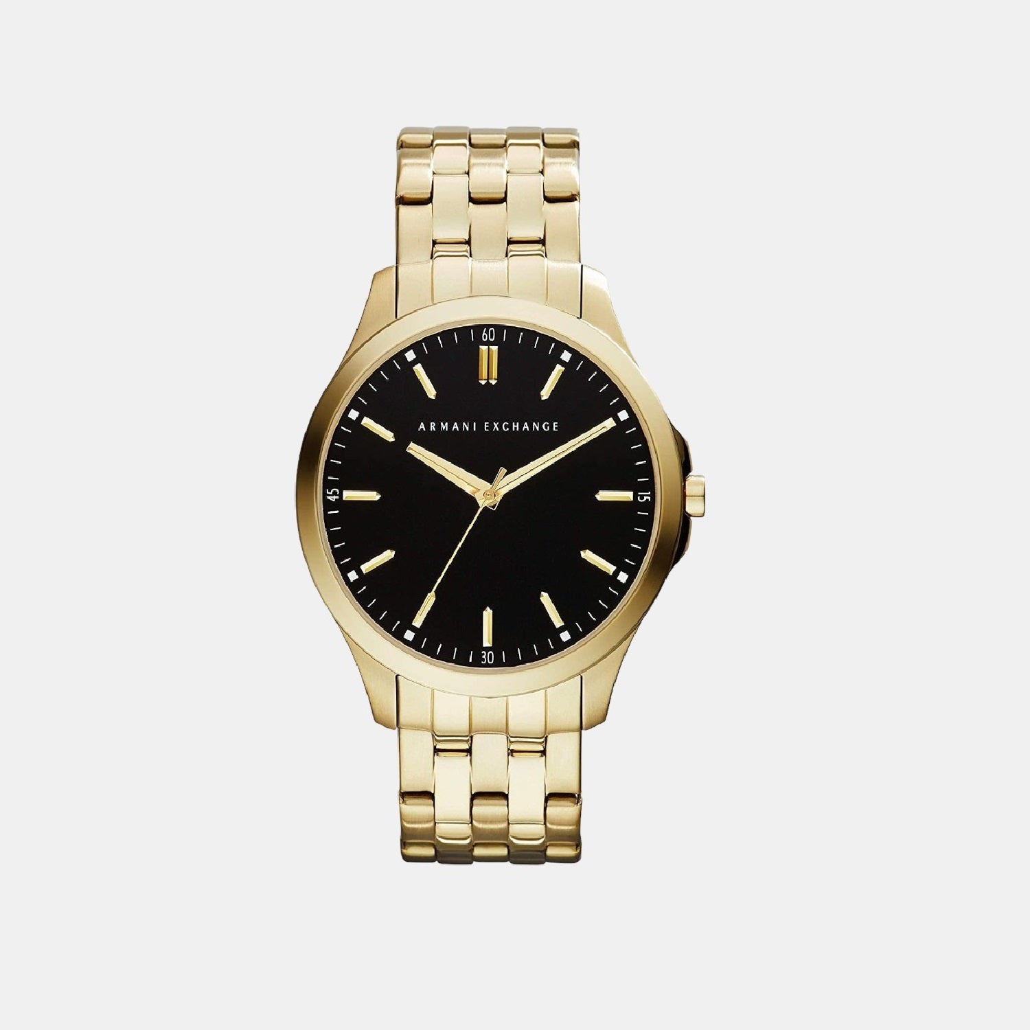 Armani exchange watch deals gold and black