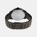 Hampton Men Quartz Black Dial Analog Stainless Steel Watch AX2413