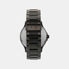 Hampton Men Quartz Black Dial Analog Stainless Steel Watch AX2413