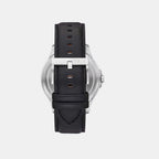 Men Automatic Grey Dial Analog Leather Watch AX2445