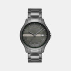 Na Men Quartz Green Dial Analog Stainless Steel Watch AX2455