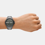 Na Men Quartz Green Dial Analog Stainless Steel Watch AX2455