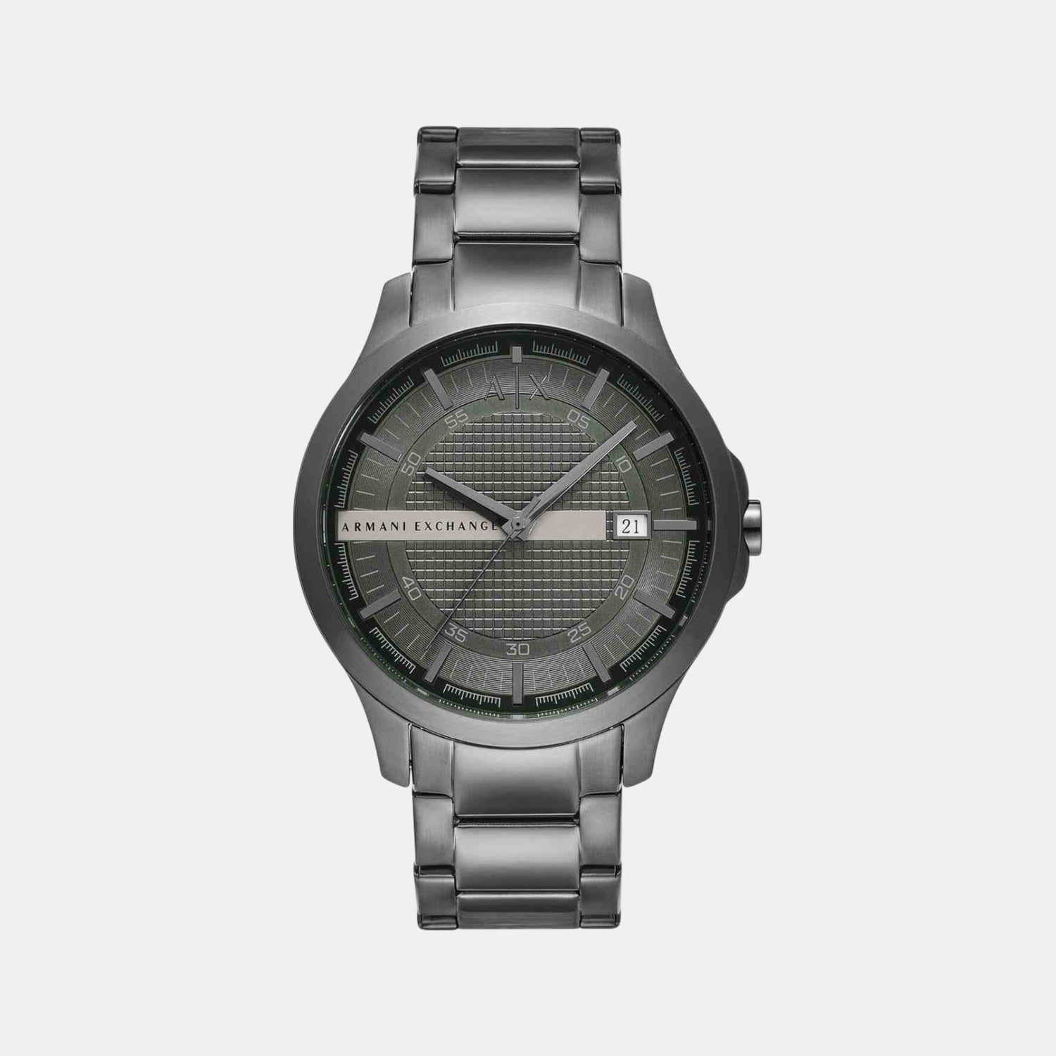 Na Men Quartz Green Dial Analog Stainless Steel Watch AX2455